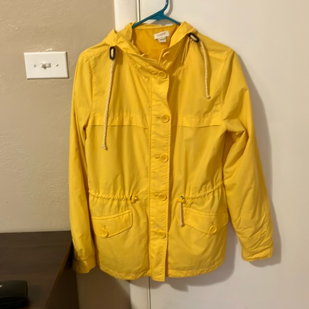 J Crew Yellow Rain Coat